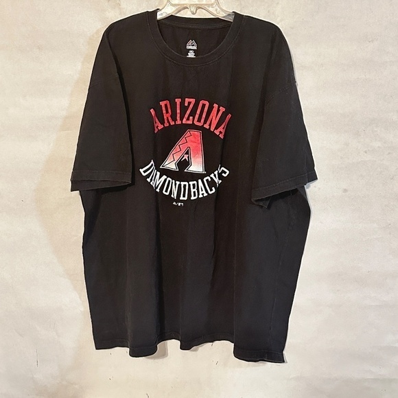 Majestic MLB Arizona Diamondbacks Black Baseball T Shirt Tee 4XL - Picture 2 of 5